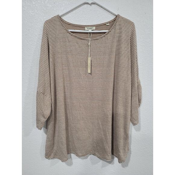 Max Studio Women's Plus Size‎ Striped Blouse Top size 1X #16 - Picture 1 of 5